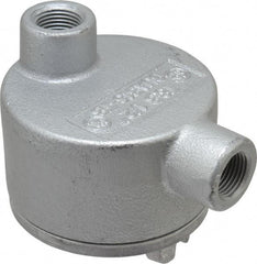 Thomas & Betts - (2) 1/2" Knockouts, Iron Round GUAB - 3-1/2" Overall Width x 2" Overall Depth - Apex Tool & Supply