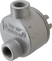 Thomas & Betts - (2) 3/4" Knockouts, Iron Round GUAB - 3-1/2" Overall Width x 2" Overall Depth - Apex Tool & Supply