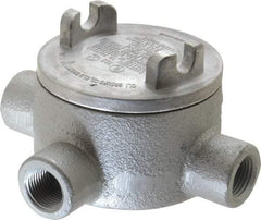 Thomas & Betts - (4) 1/2" Knockouts, Iron Round GUAX - 3-1/2" Overall Width x 2" Overall Depth - Apex Tool & Supply
