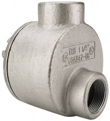 Thomas & Betts - (2) 1-1/4" Knockouts, Iron Round GUAB - 4.38" Overall Width x 2.69" Overall Depth - Apex Tool & Supply