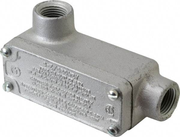O-Z/Gedney - LL Body, 1/2" Trade, Rigid Malleable Iron Conduit Body - Rectangle, 3.69" OAL, Hazardous Locations - Apex Tool & Supply
