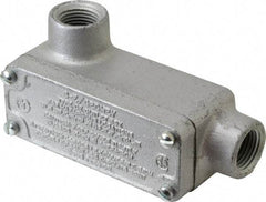 O-Z/Gedney - LL Body, 1/2" Trade, Rigid Malleable Iron Conduit Body - Rectangle, 3.69" OAL, Hazardous Locations - Apex Tool & Supply