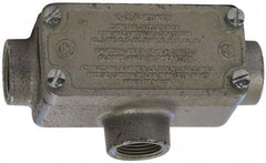 O-Z/Gedney - T Body, 1/2" Trade, Rigid Malleable Iron Conduit Body - Rectangle, 3.69" OAL, Hazardous Locations - Apex Tool & Supply
