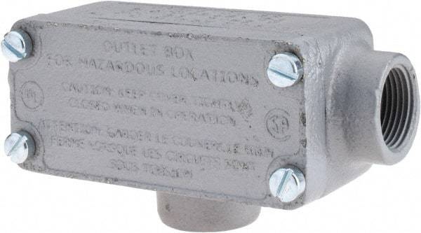 O-Z/Gedney - T Body, 3/4" Trade, Rigid Malleable Iron Conduit Body - Rectangle, 1" OAL, Hazardous Locations - Apex Tool & Supply