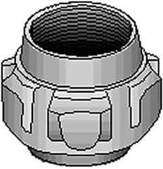 Thomas & Betts - 2-1/2" Trade, Steel Threaded Straight Rigid/Intermediate (IMC) Conduit Female Union - Noninsulated - Apex Tool & Supply