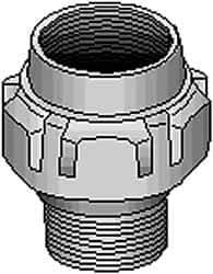 Thomas & Betts - 2" Trade, Steel Threaded Straight Rigid/Intermediate (IMC) Conduit Male Union - Noninsulated - Apex Tool & Supply