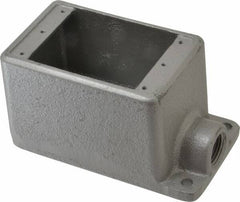 Thomas & Betts - 1 Gang, (1) 1/2" Knockout, Iron Rectangle Device Box - 2-3/4" Overall Width - Apex Tool & Supply