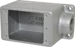 Thomas & Betts - 1 Gang, (1) 3/4" Knockout, Iron Rectangle Device Box - 2-3/4" Overall Width - Apex Tool & Supply