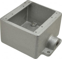 Thomas & Betts - 2 Gang, (1) 1/2" Knockout, Iron Rectangle Device Box - Zinc Plated - Apex Tool & Supply