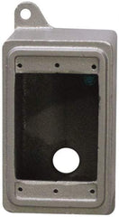 O-Z/Gedney - 1 Gang, 1/2" Knockouts, Iron Rectangle Device Box - Aluminum Enamel, Zinc Electroplated - Apex Tool & Supply