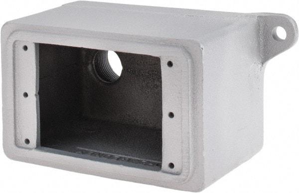 O-Z/Gedney - 1 Gang, 3/4" Knockouts, Iron Rectangle Outlet Box - Weather Resistant - Apex Tool & Supply