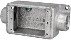 Thomas & Betts - 1 Gang, (2) 3/4" Knockouts, Iron Rectangle Device Box - Zinc Plated - Apex Tool & Supply