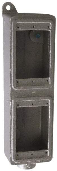 O-Z/Gedney - 1 Gang, 3/4" Knockouts, Iron Rectangle Device Box - Aluminum Enamel, Zinc Electroplated - Apex Tool & Supply
