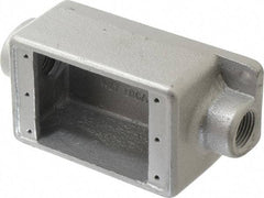 Thomas & Betts - 1 Gang, (2) 1/2" Knockouts, Iron Rectangle Device Box - 5.38" Overall Height x 2-3/4" Overall Width x 2" Overall Depth - Apex Tool & Supply