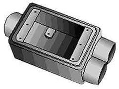 Thomas & Betts - 2 Gang, (2) 1" Knockouts, Iron Rectangle Device Box - 4.63" Overall Height x 5.38" Overall Width x 2" Overall Depth - Apex Tool & Supply