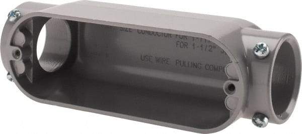 Hubbell Killark - Form Set Screw, C Body, 1-1/2" Trade, EMT Aluminum Conduit Body - Oval, 8-7/16" OAL, Dry Locations - Apex Tool & Supply