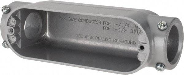 Hubbell Killark - Form Set Screw, C Body, 1-1/4" Trade, EMT Aluminum Conduit Body - Oval, 8-7/16" OAL, Dry Locations - Apex Tool & Supply