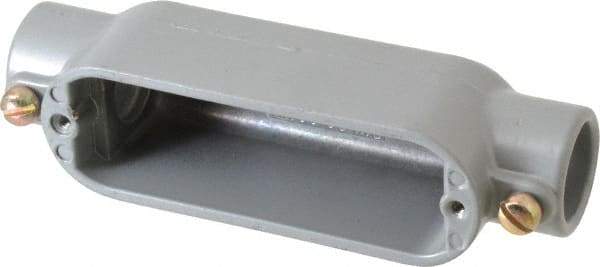 Hubbell Killark - Form Set Screw, C Body, 3/4" Trade, EMT Aluminum Conduit Body - Oval, 6-1/8" OAL, 7 cc Capacity - Apex Tool & Supply