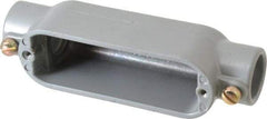Hubbell Killark - Form Set Screw, C Body, 3/4" Trade, EMT Aluminum Conduit Body - Oval, 6-1/8" OAL, 7 cc Capacity - Apex Tool & Supply