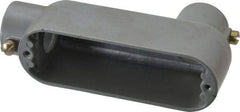 Hubbell Killark - Form Set Screw, LB Body, 1" Trade, EMT Aluminum Conduit Body - Oval, 6-5/8" OAL, 12 cc Capacity - Apex Tool & Supply