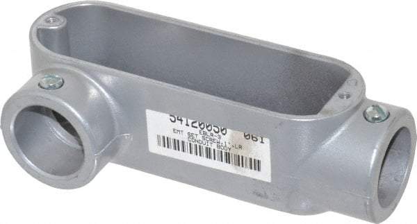 Hubbell Killark - Form Set Screw, LR Body, 1" Trade, EMT Aluminum Conduit Body - Oval, 5-15/16" OAL, Dry Locations - Apex Tool & Supply