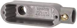 Hubbell Killark - Form Set Screw, LB Body, 1/2" Trade, EMT Aluminum Conduit Body - Oval, 4-17/32" OAL, 4 cc Capacity - Apex Tool & Supply