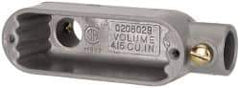 Hubbell Killark - Form Set Screw, LB Body, 1/2" Trade, EMT Aluminum Conduit Body - Oval, 4-17/32" OAL, 4 cc Capacity - Apex Tool & Supply