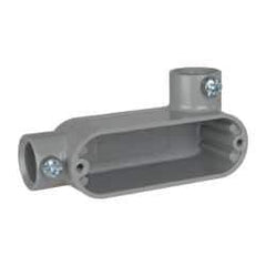 Hubbell Killark - Form Set Screw, LR Body, 1/2" Trade, EMT Aluminum Conduit Body - Oval, 4-3/8" OAL, Dry Locations - Apex Tool & Supply