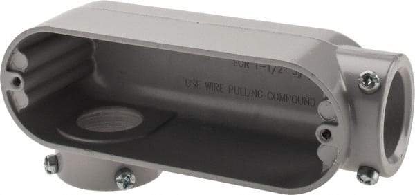 Hubbell Killark - Form Set Screw, LR Body, 1-1/4" Trade, EMT Aluminum Conduit Body - Oval, 6-7/8" OAL, Dry Locations - Apex Tool & Supply