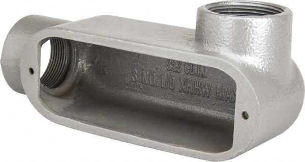 Hubbell Killark - Form 35, LR Body, 1-1/2" Trade, IMC, Rigid Malleable Iron Conduit Body - Oval, 8-1/8" OAL, 31 cc Capacity, Hazardous & Wet Locations - Apex Tool & Supply