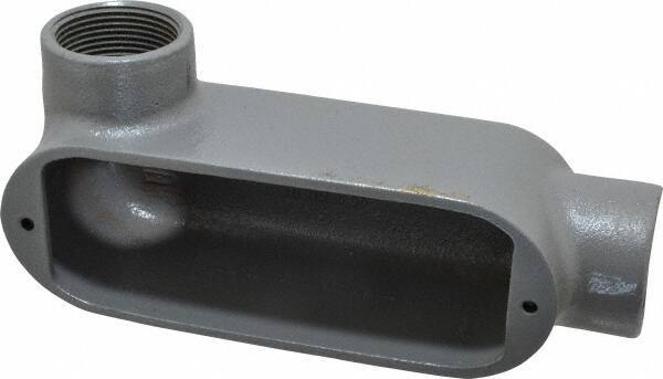 Hubbell Killark - Form 35, LL Body, 1-1/4" Trade, IMC, Rigid Malleable Iron Conduit Body - Oval, 8-1/8" OAL, 32 cc Capacity, Hazardous & Wet Locations - Apex Tool & Supply