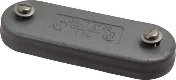 Hubbell Killark - 1" Trade, Cast Iron Conduit Body Cover Plate - Use with Form 7 Conduit Bodies - Apex Tool & Supply