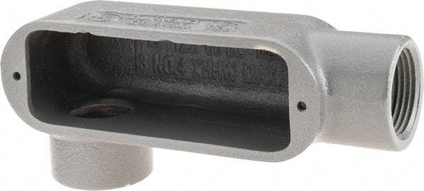 Hubbell Killark - Form 35, LR Body, 1" Trade, IMC, Rigid Malleable Iron Conduit Body - Oval, 6-1/4" OAL, 12 cc Capacity, Hazardous & Wet Locations - Apex Tool & Supply
