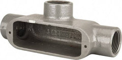 Hubbell Killark - Form 35, T Body, 1" Trade, IMC, Rigid Malleable Iron Conduit Body - Oval, 7-1/8" OAL, 12 cc Capacity, Hazardous & Wet Locations - Apex Tool & Supply