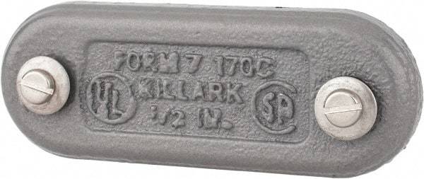 Hubbell Killark - 1/2" Trade, Cast Iron Conduit Body Cover Plate - Use with Form 7 Conduit Bodies - Apex Tool & Supply