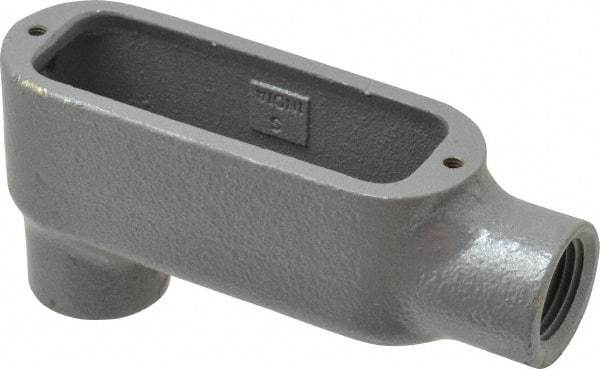 Hubbell Killark - Form 35, LB Body, 1/2" Trade, IMC, Rigid Malleable Iron Conduit Body - Oval, 4-17/32" OAL, 4 cc Capacity, Hazardous & Wet Locations - Apex Tool & Supply