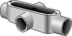 Hubbell Killark - Form 85, X Body, 2" Trade, IMC, Rigid Aluminum Conduit Body - Oval, 11-5/8" OAL, 70 cc Capacity, Hazardous & Wet Locations - Apex Tool & Supply