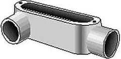 Hubbell Killark - Form 35, LR Body, 1-1/4" Trade, IMC, Rigid Malleable Iron Conduit Body - Oval, 8-1/8" OAL, 32 cc Capacity, Hazardous & Wet Locations - Apex Tool & Supply