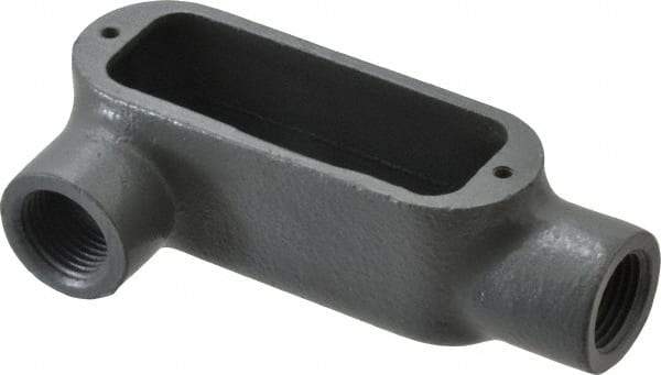 Hubbell Killark - Form 35, LR Body, 1/2" Trade, IMC, Rigid Malleable Iron Conduit Body - Oval, 4-5/8" OAL, 4 cc Capacity, Hazardous & Wet Locations - Apex Tool & Supply