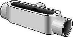 Hubbell Killark - Form 85, T Body, 2" Trade, IMC, Rigid Aluminum Conduit Body - Oval, 11-5/8" OAL, 70 cc Capacity, Hazardous & Wet Locations - Apex Tool & Supply