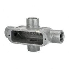 Hubbell Killark - Form 35, X Body, 1/2" Trade, IMC, Rigid Malleable Iron Conduit Body - Oval, 5-3/8" OAL, 4 cc Capacity, Hazardous & Wet Locations - Apex Tool & Supply