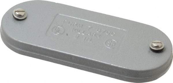 Hubbell Killark - 2" Trade, Cast Iron Conduit Body Cover Plate - Use with Form 7 Conduit Bodies - Apex Tool & Supply