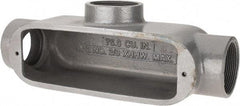 Hubbell Killark - Form 35, T Body, 2" Trade, IMC, Rigid Malleable Iron Conduit Body - Oval, 11-5/8" OAL, 70 cc Capacity, Hazardous & Wet Locations - Apex Tool & Supply