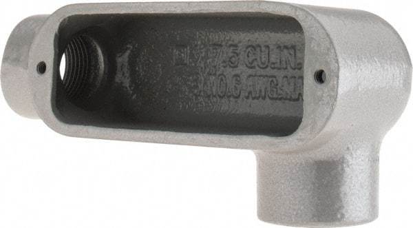 Hubbell Killark - Form 35, LL Body, 3/4" Trade, IMC, Rigid Malleable Iron Conduit Body - Oval, 5-3/8" OAL, 7 cc Capacity, Hazardous & Wet Locations - Apex Tool & Supply