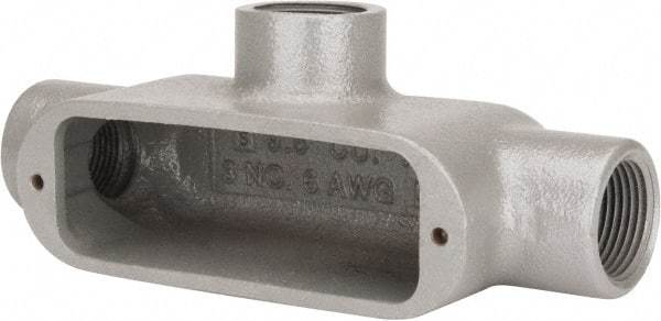 Hubbell Killark - Form 35, T Body, 3/4" Trade, IMC, Rigid Malleable Iron Conduit Body - Oval, 6-1/16" OAL, 7 cc Capacity, Hazardous & Wet Locations - Apex Tool & Supply
