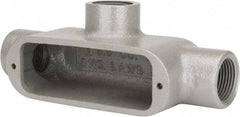 Hubbell Killark - Form 35, T Body, 3/4" Trade, IMC, Rigid Malleable Iron Conduit Body - Oval, 6-1/16" OAL, 7 cc Capacity, Hazardous & Wet Locations - Apex Tool & Supply