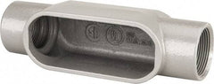 Hubbell Killark - Form 7, C Body, 1-1/2" Trade, IMC, Rigid Iron Conduit Body - Oval, 8-7/16" OAL, 26 cc Capacity, Gray, Hazardous & Wet Locations - Apex Tool & Supply