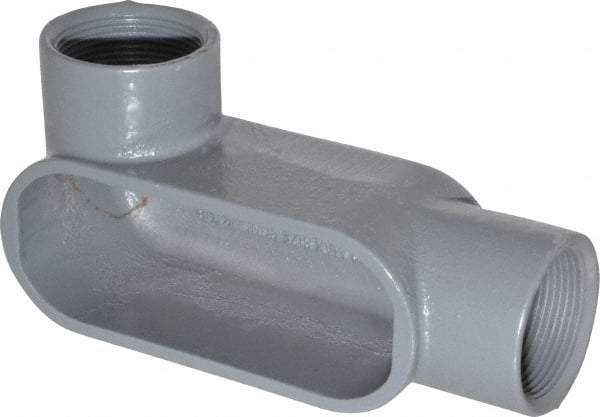 Hubbell Killark - Form 7, LL Body, 1-1/2" Trade, IMC, Rigid Iron Conduit Body - Oval, 7-1/4" OAL, 26 cc Capacity, Gray, Hazardous & Wet Locations - Apex Tool & Supply