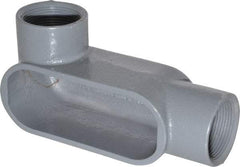 Hubbell Killark - Form 7, LL Body, 1-1/2" Trade, IMC, Rigid Iron Conduit Body - Oval, 7-1/4" OAL, 26 cc Capacity, Gray, Hazardous & Wet Locations - Apex Tool & Supply