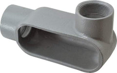 Hubbell Killark - Form 7, LR Body, 1-1/2" Trade, IMC, Rigid Iron Conduit Body - Oval, 7-1/4" OAL, 26 cc Capacity, Gray, Hazardous & Wet Locations - Apex Tool & Supply